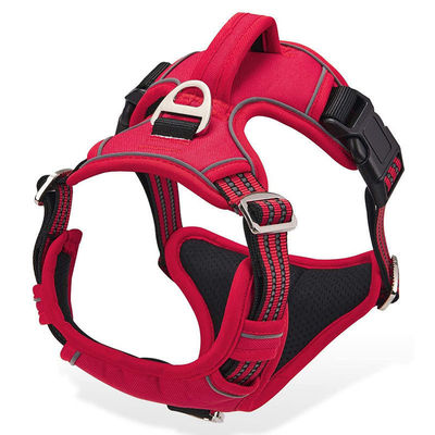 acheter Manche de contrôle de harnais de chien en nylon maillage respirant conception réfléchissante décoration de logo personnalisé fabrication en ligne