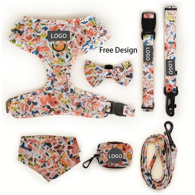 acheter Veste et collier réglables en polyester pour animaux de compagnie, ensembles de harnais pour chiens avec bowknot décoration XL L M S Tailles Big Bowknot fabrication en ligne
