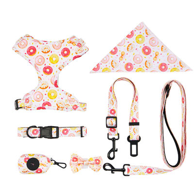 acheter Conception de logo personnalisé Top Pick du concepteur personnalisé ensemble de harnais pour chiens avec bandeau décoratif à bowknot et laisse de col réglable fabrication en ligne