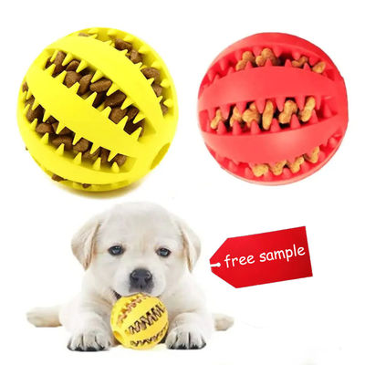 acheter Boule interactive en caoutchouc rouge Jouets à mâcher pour animaux de compagnie 6 cm 7 cm Boule pour chien indestructible fabrication en ligne