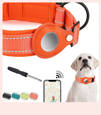 Orange Bleu GPS Air Tag Collier pour chien Colliers pour chat en nylon Logo personnalisé réglable