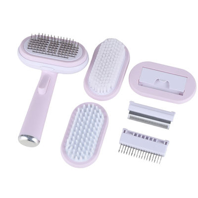 Décapage de cheveux Pin peigne Pet Kit de toilettage auto-nettoyage Slicker Pinceau outil de perçage