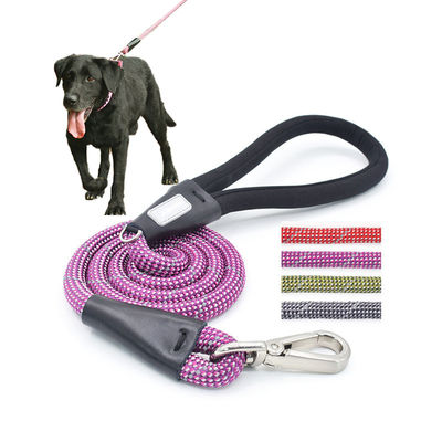 Le chien violet marche à la laisse Pet marche colorée courir Nylon Slip plomb double corde