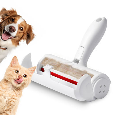 Roller de lingot en plastique blanc auto-nettoyant Roller de lingot réutilisable pour les cheveux des animaux de compagnie
