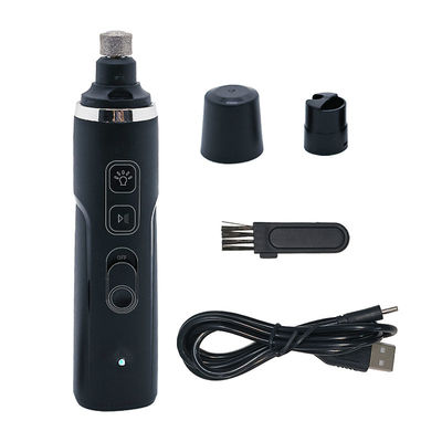 Chargeur USB noir Coupe-ongles électriques pour chiens LED Coupe-ongles électrique pour animaux de compagnie