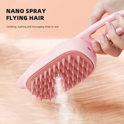 Pinceau pour animaux de compagnie Cats Longue poignée Électrique USB Spray à l'eau Peigne à vapeur Purificateur de cheveux pour chien
