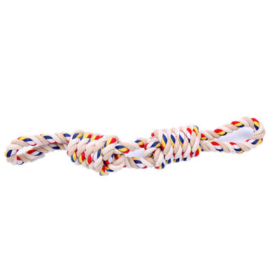 Jouet à mâcher pour chiens de couleur mixte durable pour les grandes races Labrador résistant aux morsures et Golden Retriever Corde à bâton polygonale
