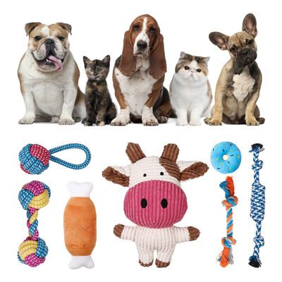 Ensemble de jouets en silicone à corde interactive pour chiens