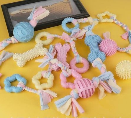 Jouets pour chiens Petits chiots chiots animaux de compagnie Jouets à mâcher naturels Molar Rod Tpr Corde Jouet Catnip