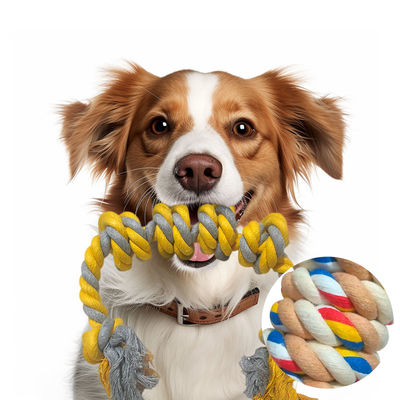 Jouet à mâcher Grand chien Couleurs agressives Corde à crochet indestructible Matériau en polyester