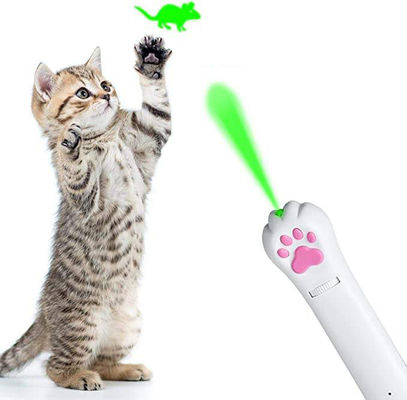 Jouet laser ABS Cat durable Jouet laser USB à recharge blanche Pointer de chat