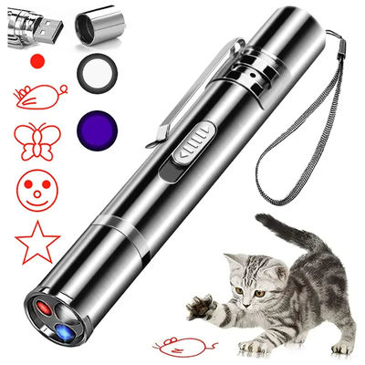 Pourpre Rouge Blanc Laser Chat Teaser Jouet interactif Jouets rechargeables pour chat