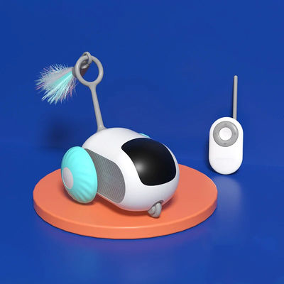 Commande à distance électrique de jouets de chat en mode double roulement automatique intelligent avec silicone ABS