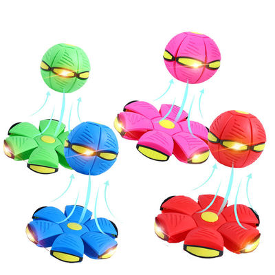 Boule de chien volant LED Jouets interactifs pour animaux de compagnie Jouets interactifs pour chiots en caoutchouc en plastique