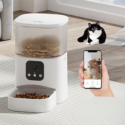 Application mobile à distance pour nourrir les chats 300 ml distributeur de nourriture pour chat Wifi