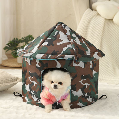 Lit d'animal de compagnie Tissu d'Oxford pliable Maison de chien imperméable Petits animaux à l'extérieur et à l'intérieur